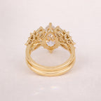 Marquise Cut Moissanite Engagement Ring With Matching Band Set
