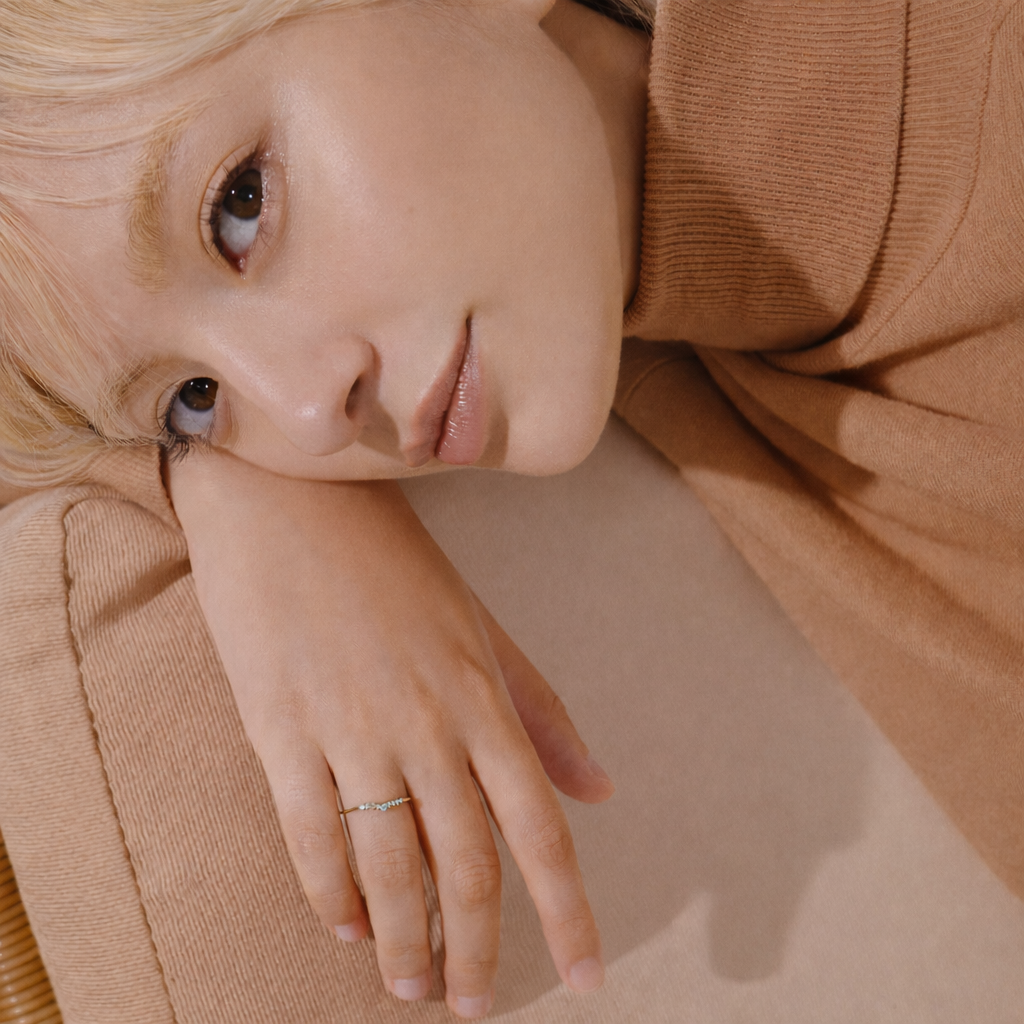 Minimalist Wedding Band Curved Diamond Wedding Band With Prong Setting
