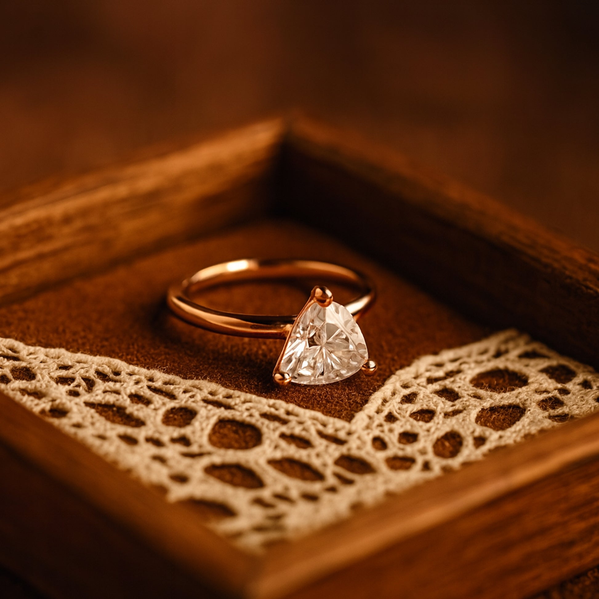 Modern Minimalist White Diamond Ring In 18K Yellow Gold Crafted For Sophisticated Brides And Special Occasions.