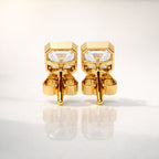 Custom Earrings Diamond Stud Earrings Bezel Set Earrings White Gold Studs.