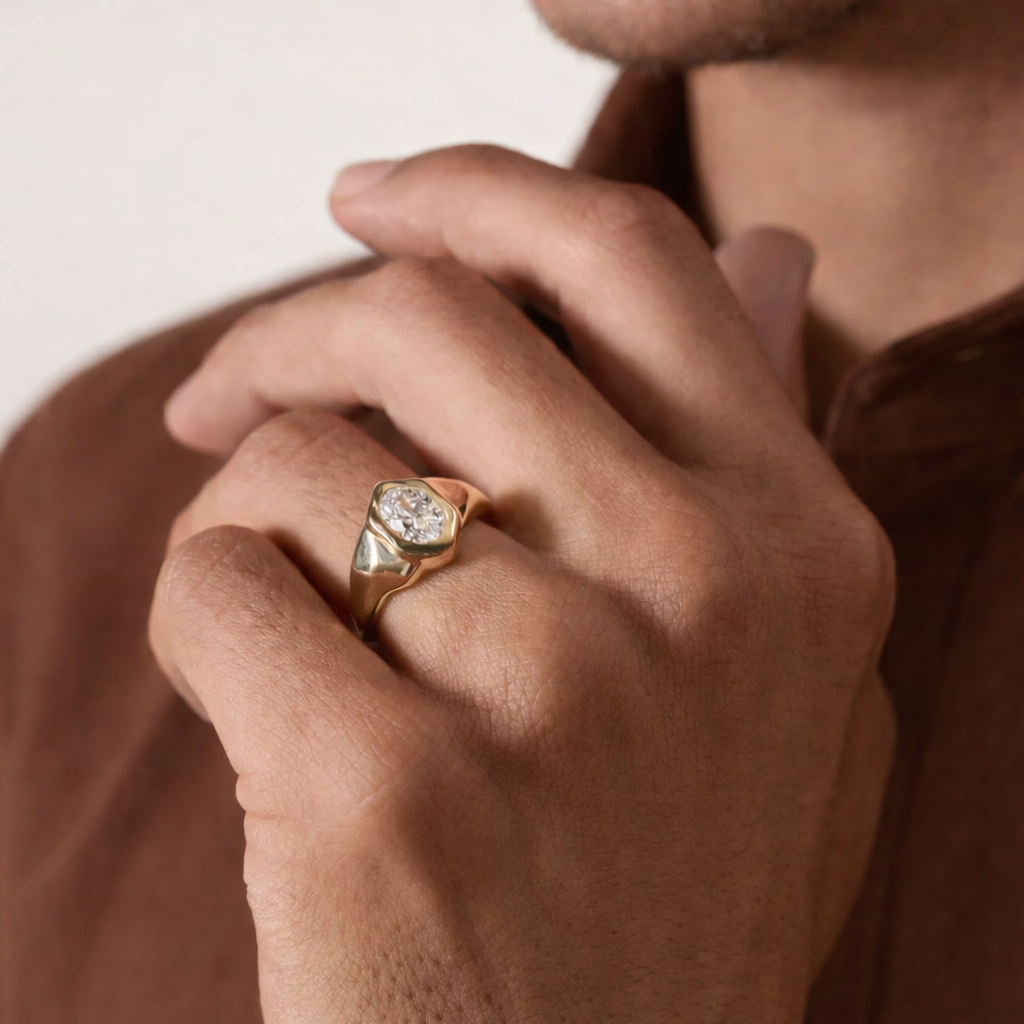 Male Signet Ring Gold Mens Wedding Band Shop Men's Wedding Bands Diiro.
