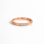 Delicate Five Stone Diamond Or Moissanite Anniversary Band
