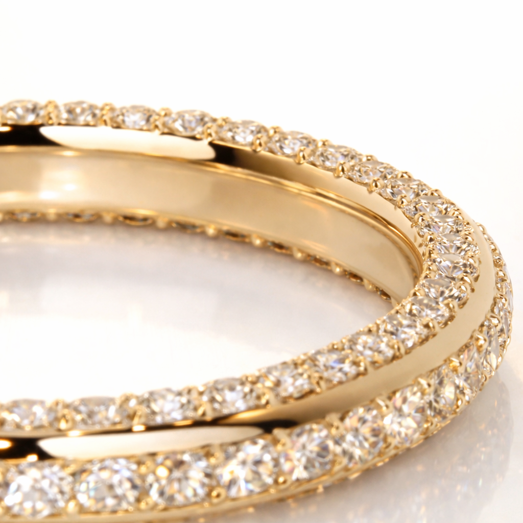 Custom Triple Row Diamond Wedding Band By Diiro Fine Jewelry