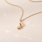 Music Pendant In Gold Music Pendant Design With Bezel Setting And Diamond Pendant
