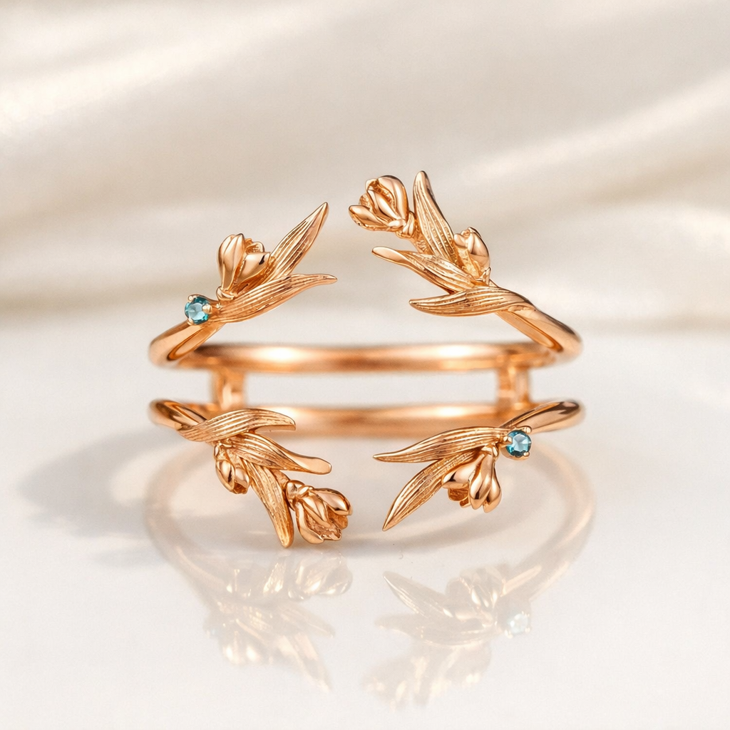 Custom Wedding Band Enhancer In White Gold
