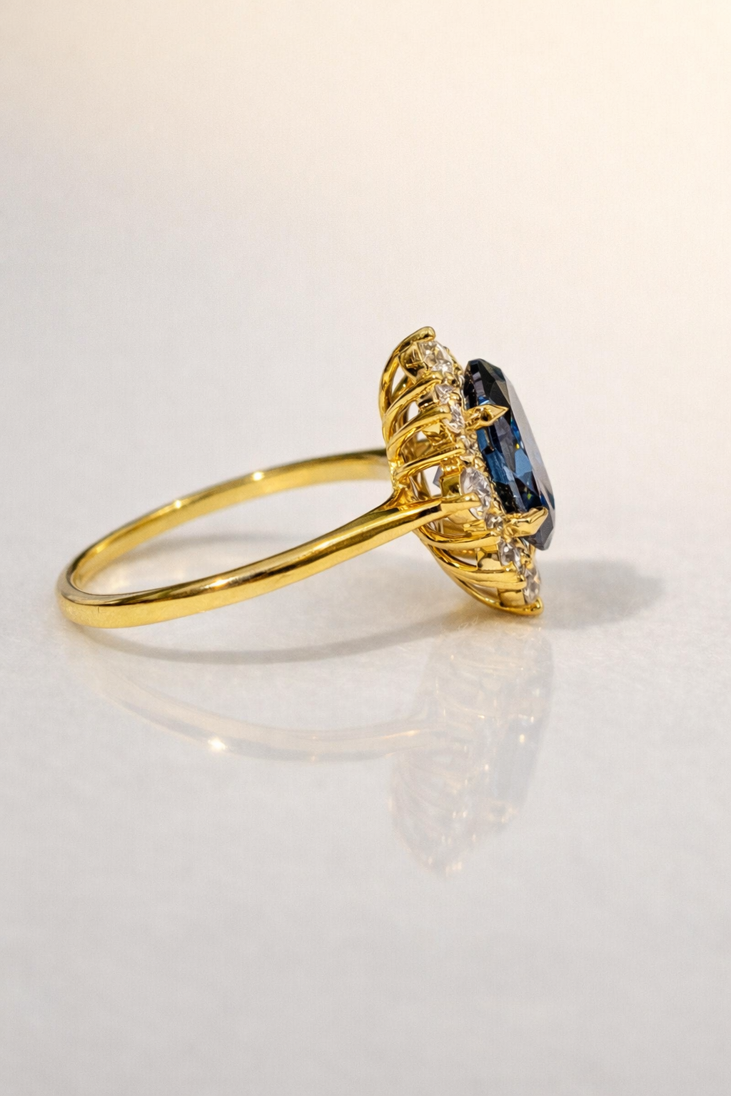 Blue Sapphire Engagement Ring
