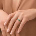 Green Gemstone Emerald Ring
