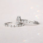 Oval Engagement Ring With Wedding Band Lab Grown Diamond Diiro Ring
