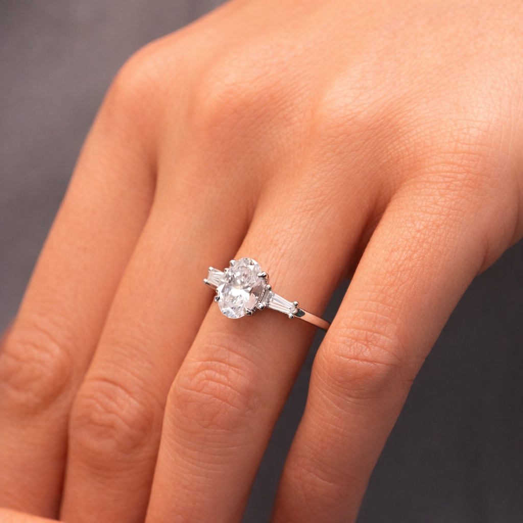 Buy Engagement Ring – Elegant Oval Cut Moissanite
