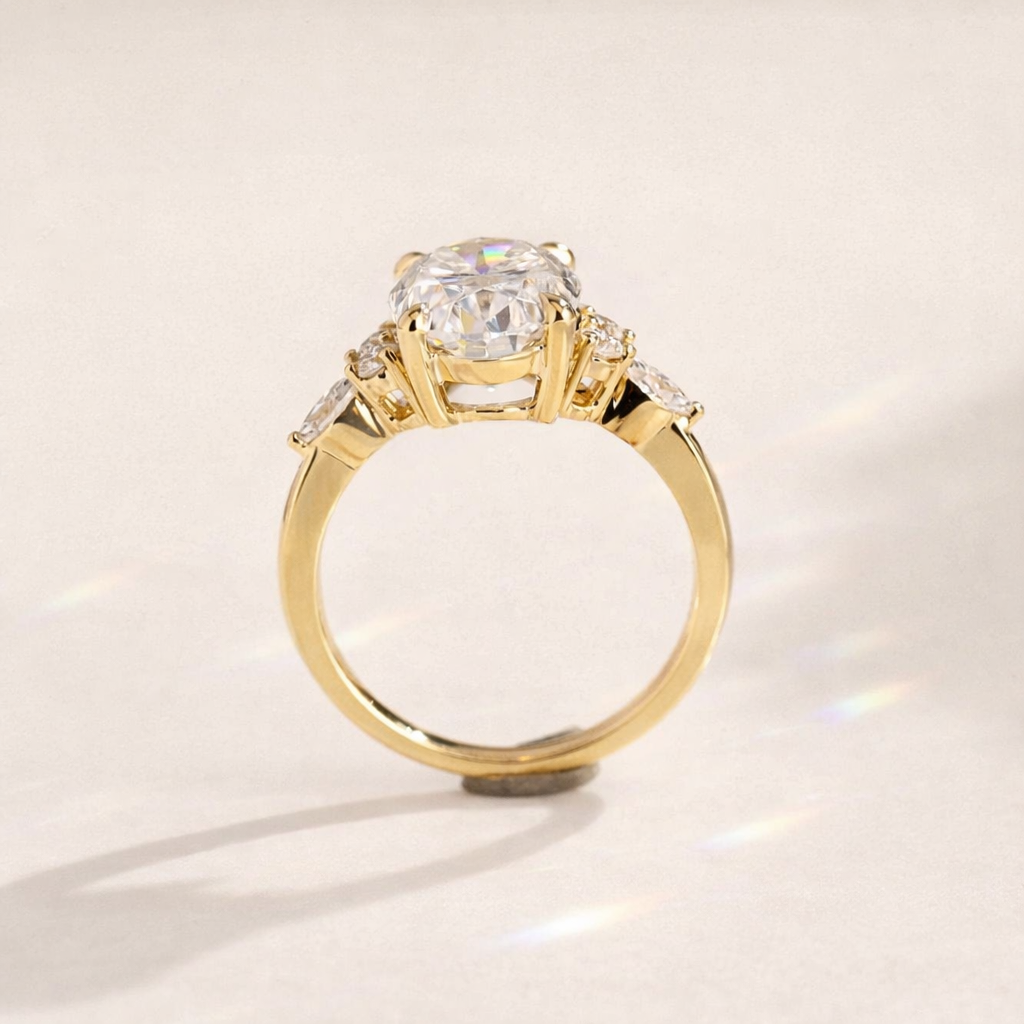 Oval Cut Lab Grown Diamond Ring With Four Prong Setting
