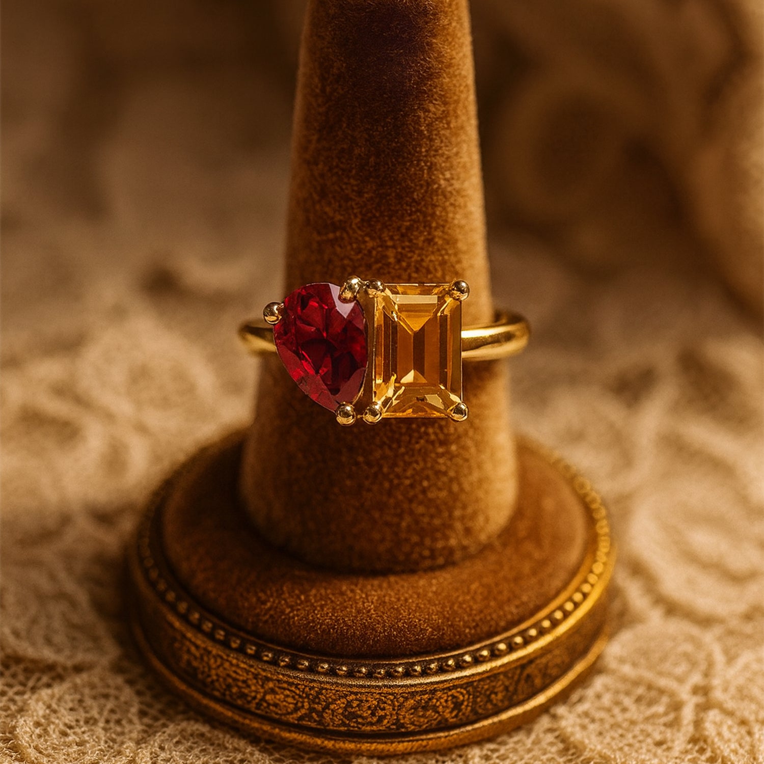 September Birthstone Ring - Sapphire Rose Gold Ring for Women