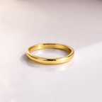 Simple Plain Wedding Band In Gold With Elegant Comfort Fit Style
