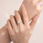 2 Carat Princess Cut Ring Nature Inspired Bridal Set Yellow Gold Leaf Band.
