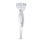 Princess Cut Engagement Ring Featuring Euro Shank And Compass Prong Setting