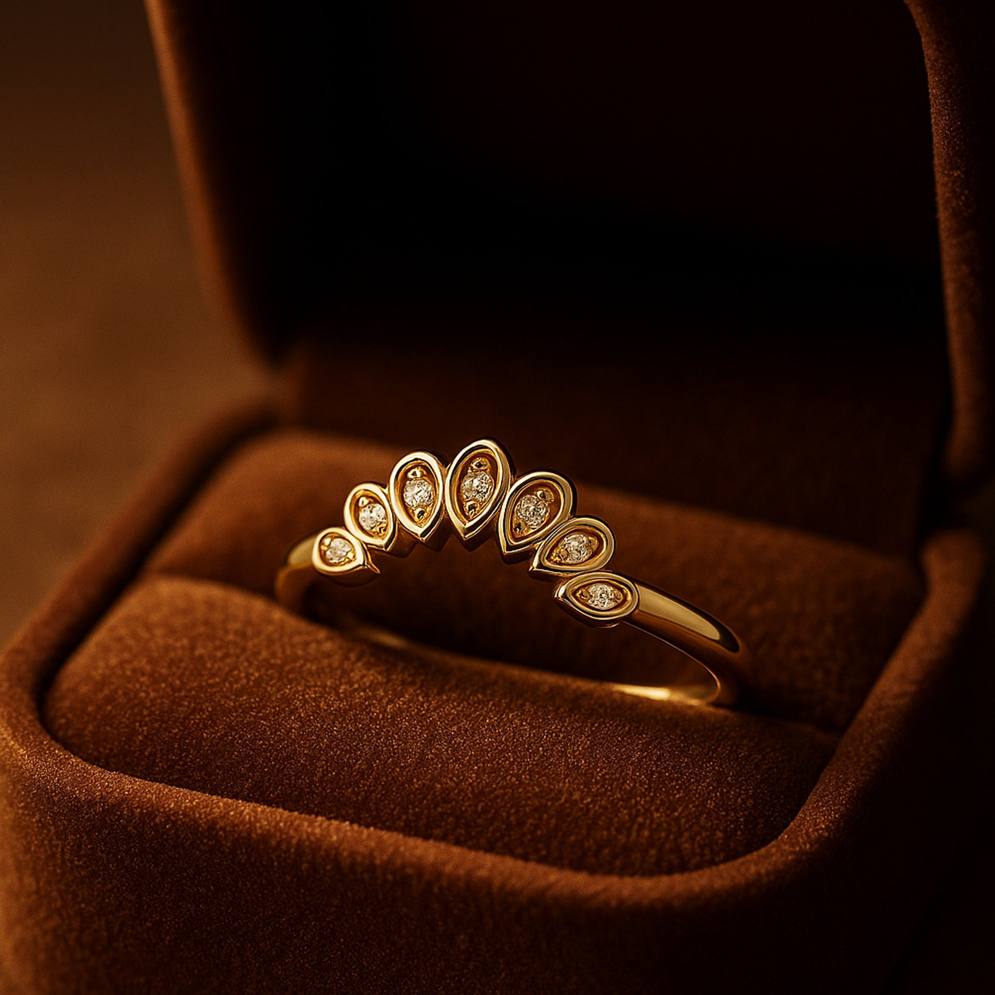 Bezel Set Moissanite Teardrop Ring, Women's Gold Engagement Jewelry With Brilliant Fire And Elegance