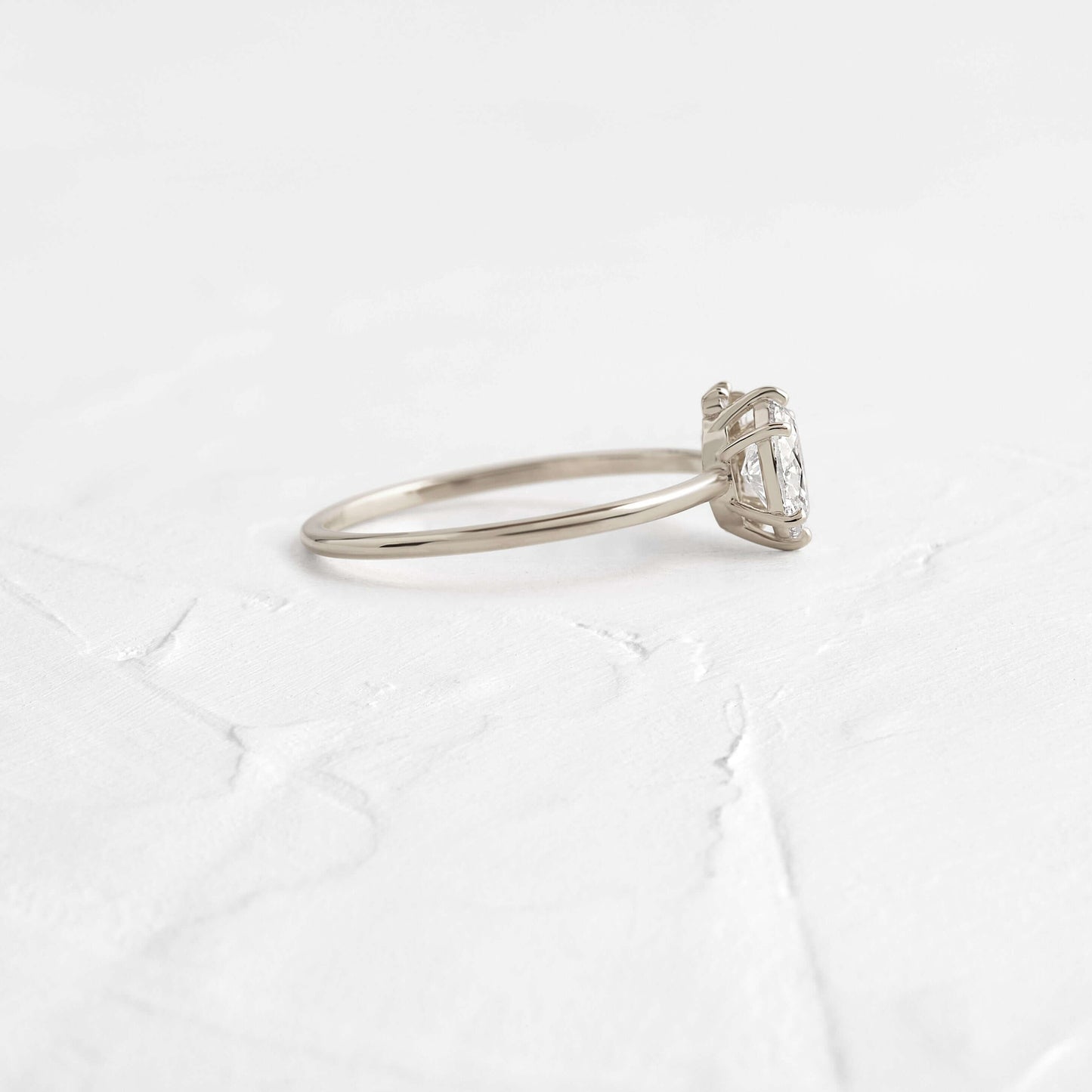 Moissanite Cluster Ring, Oval Cut 1.50 CT Gold Engagement Fine Jewelry With Beauty