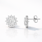 Classic Round Cut Diamond Stud Earrings In Yellow White Or Rose Gold
