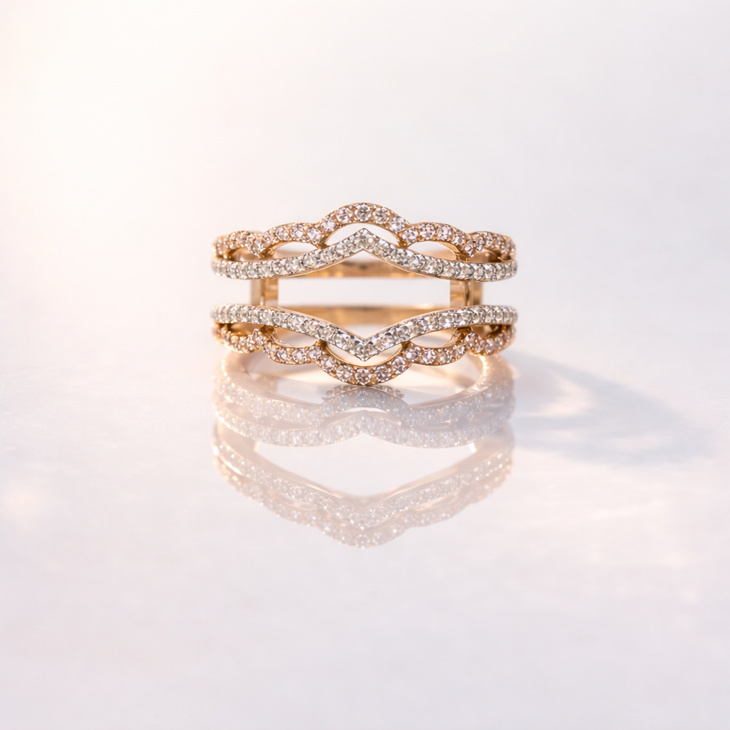 Engagement Ring Enhancer Bands With Curved Wedding Band Enhancer Style
