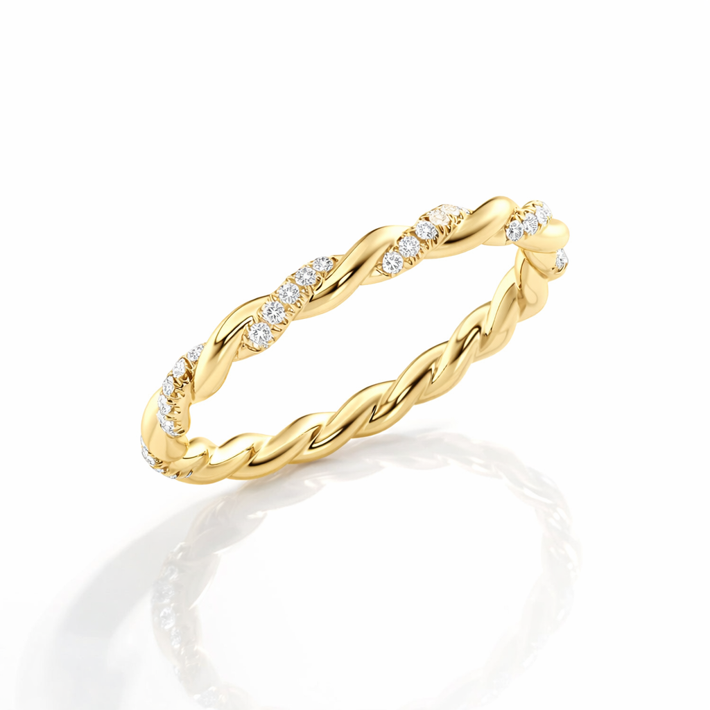Marquise And Round Wedding Band With Two Row Design
