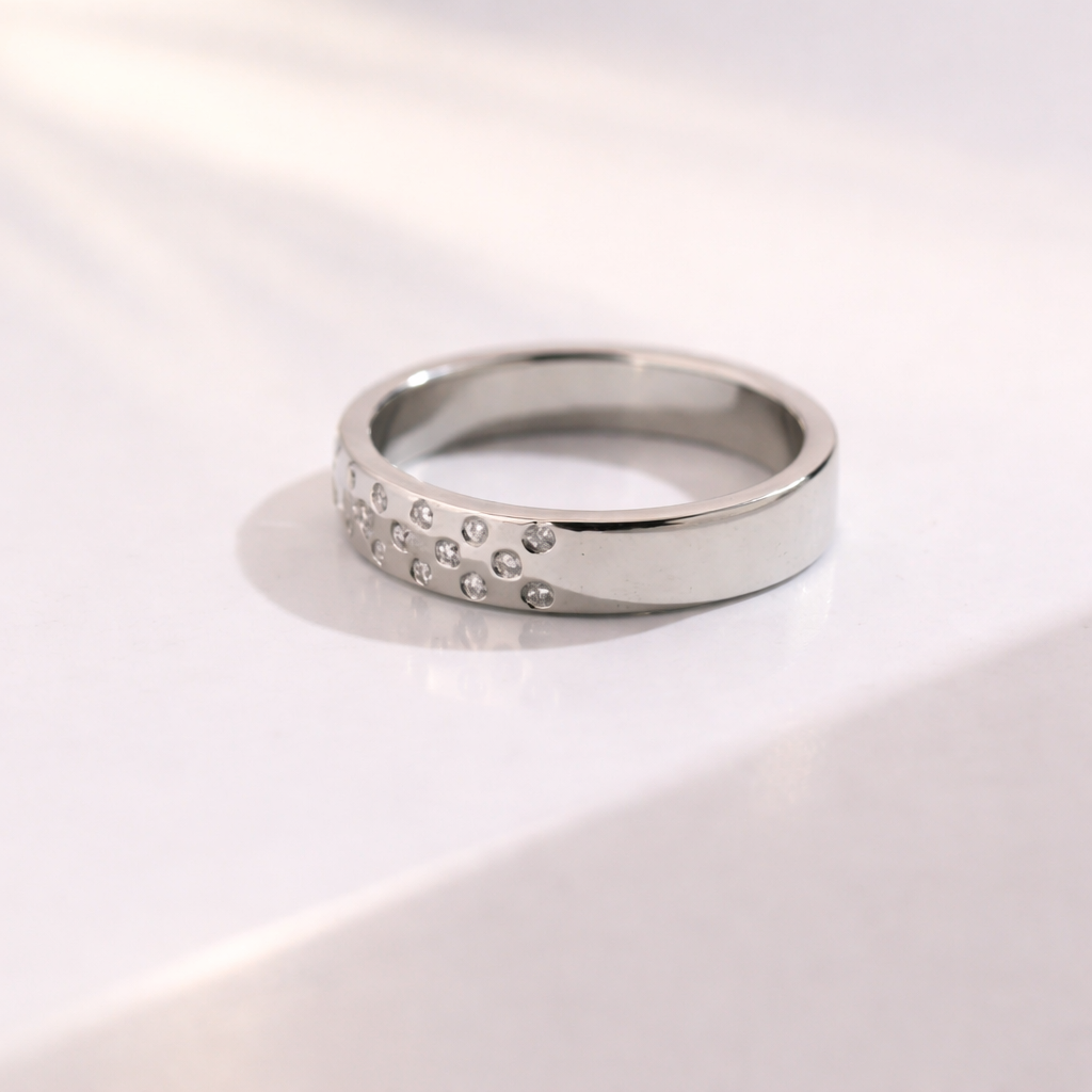 Contemporary Mens Baguette Diamond Wedding Band With Refined Finish