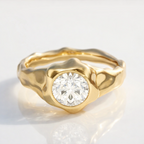 Moissanite Signet Ring Wedding Band For Men Men's Gold Wedding Band Custom Ring.
