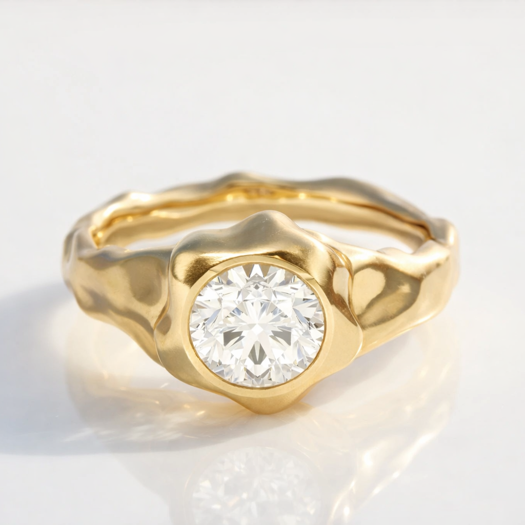 Moissanite Signet Ring Wedding Band For Men Men's Gold Wedding Band Custom Ring.
