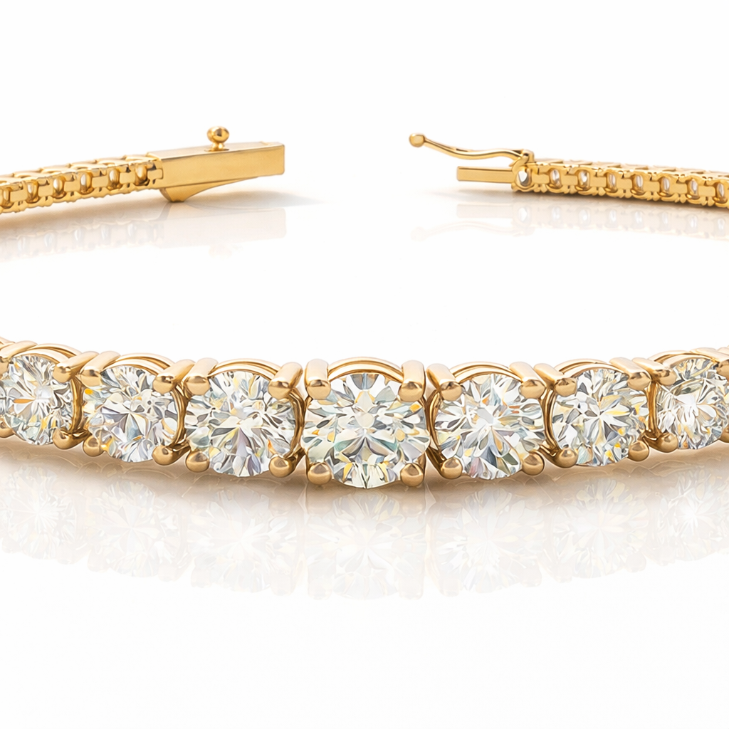 White gold lab grown diamond bracelet
