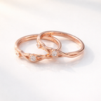 Dainty Rose Gold Twisted Wedding Band With Minimalist Elegant Look
