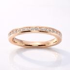 Lab Grown Diamond Channel Set Half Eternity Band In Yellow Gold
