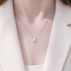 Rose Gold Pendant Round Cut Diamond Or Moissanite Pendant
