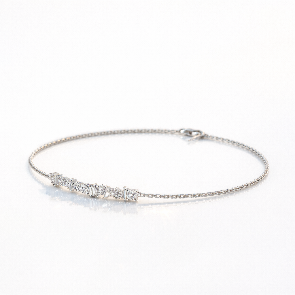 Moissanite mixed cut tennis bracelet for women

