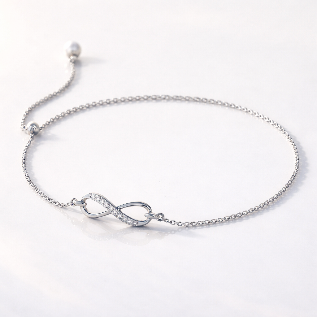 Elegant infinity symbol diamond bracelet
