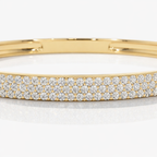 Classic triple row round diamond bracelet

