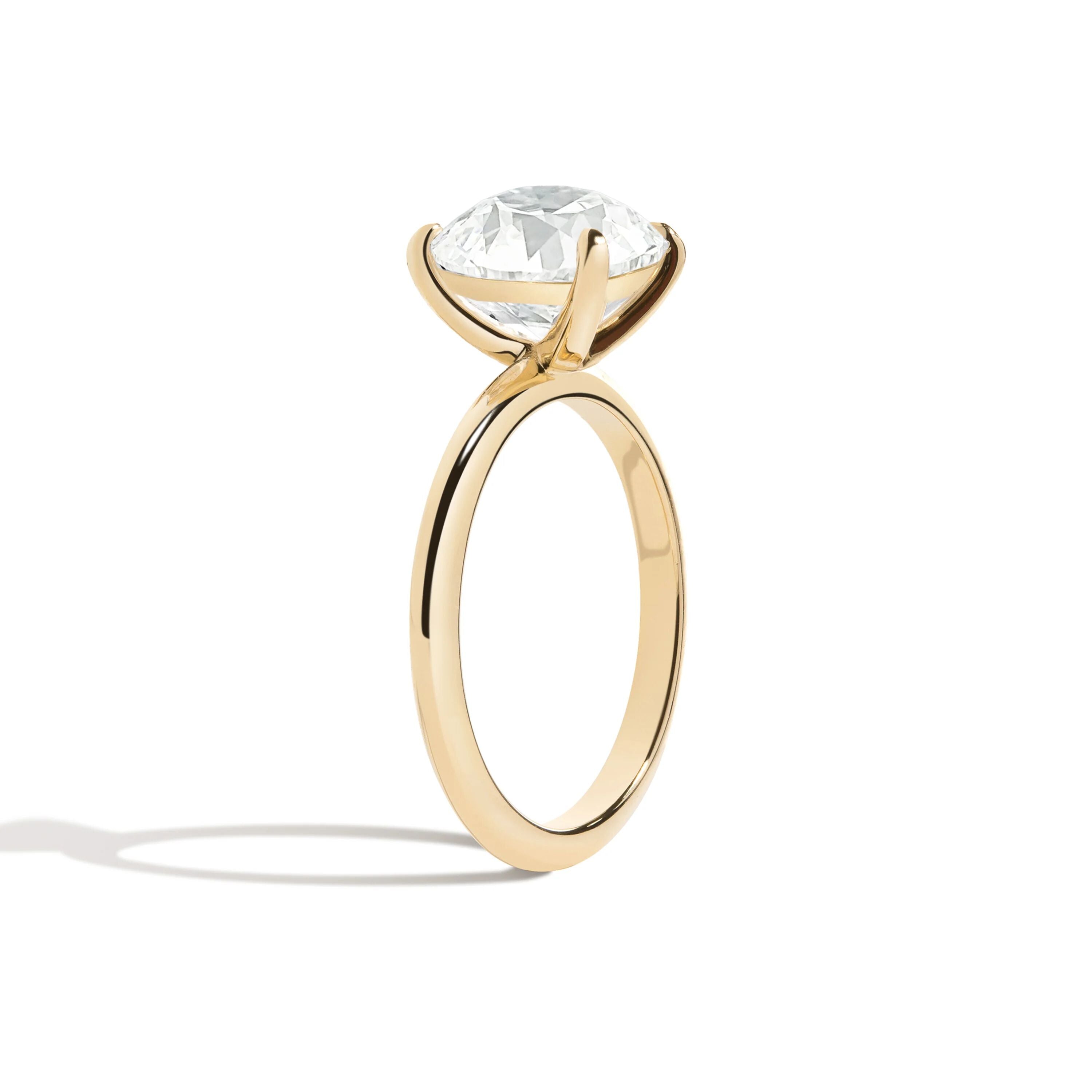 Solitaire Round Cut Diamond Engagement Ring By Diiro