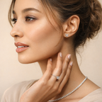 Lab Grown Diamond Marquise Flower Stud Earrings
