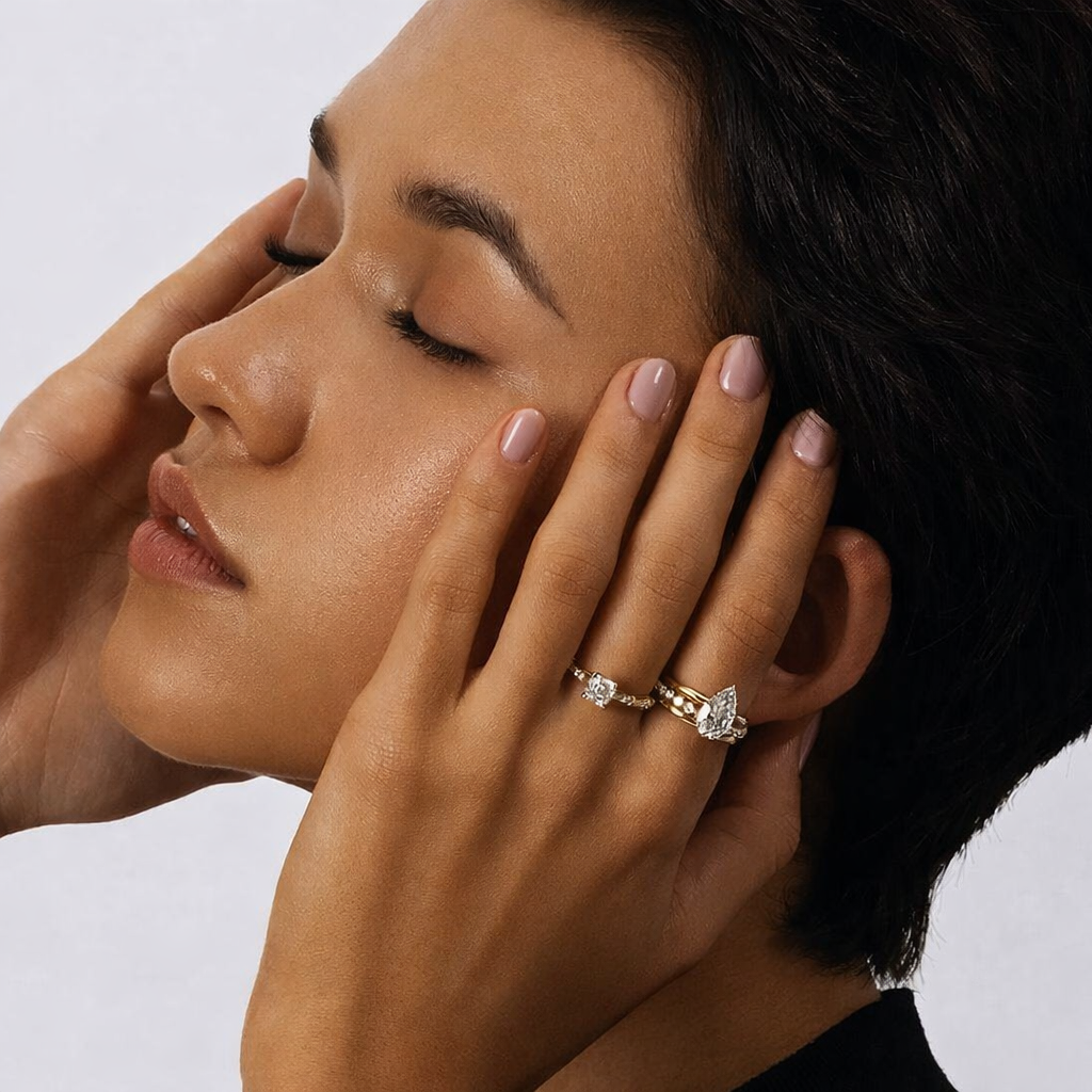 Lab Grown Diamond Asscher Cut Engagement Ring

