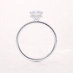 Lab Grown Diamond Ring With Hidden Halo Radiant Setting
