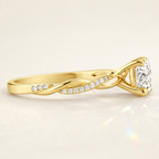 Custom Twisted Engagement Ring Rose Gold
