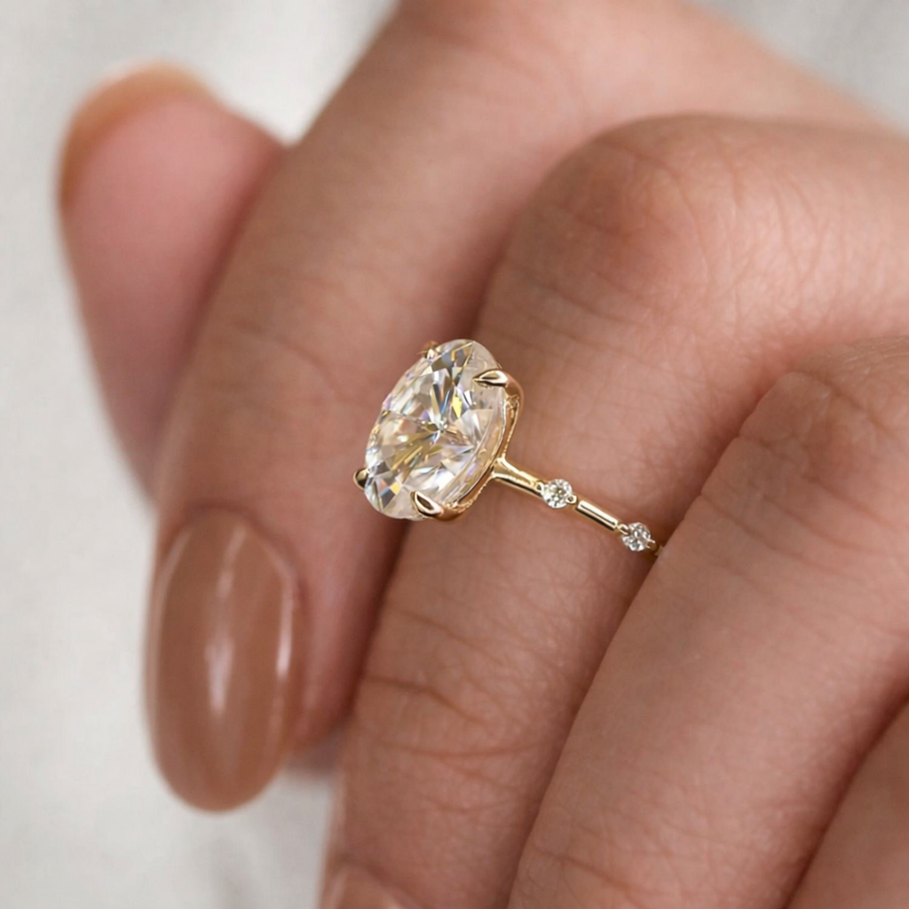 Four Claw Prong Setting Oval Cut Diamond Ring Buy Engagement Ring.
