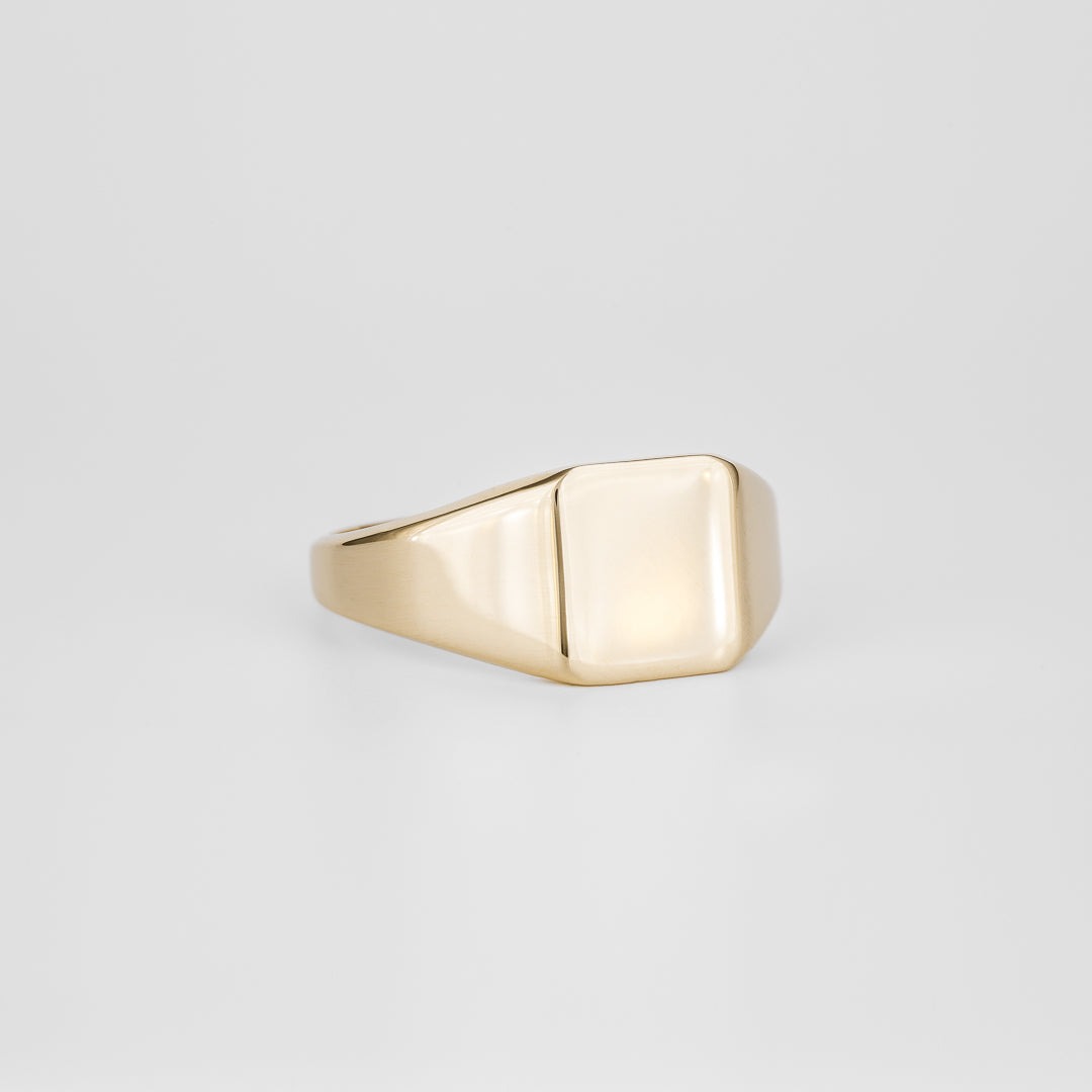 Square Gold Signet Ring Classic Mens Band Shop Men's Wedding Bands Gold.

