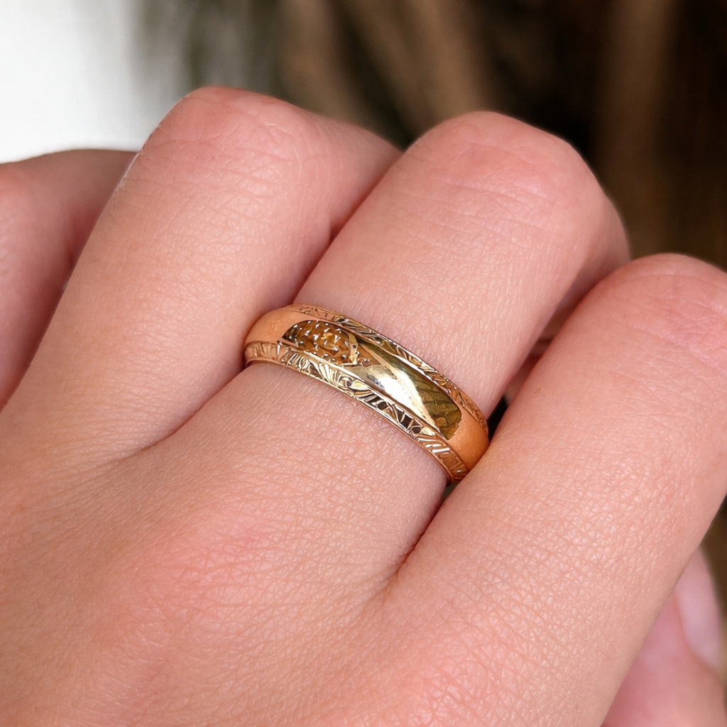 Milgrain Mens Wedding Band Stunning Men’s Wedding Ring Unique Mens Wedding Band.
