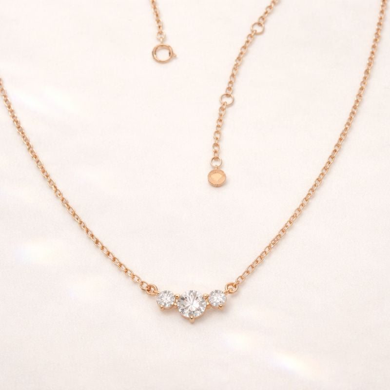 Gold Diamond Pendant With Trio Pendant Look In White Gold Pendant
