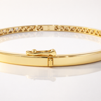 Silver and gold stacked diamond bracelets
