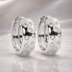 Lab Grown Diamond Earrings Star Huggie Hoop Earrings
