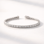 Classic baguette tennis bracelet design
