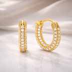 Diamond Huggie Earrings Small Gold Hoop Earrings
