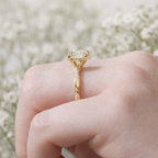 Round Diamond Rose Gold Jewellery Ring
