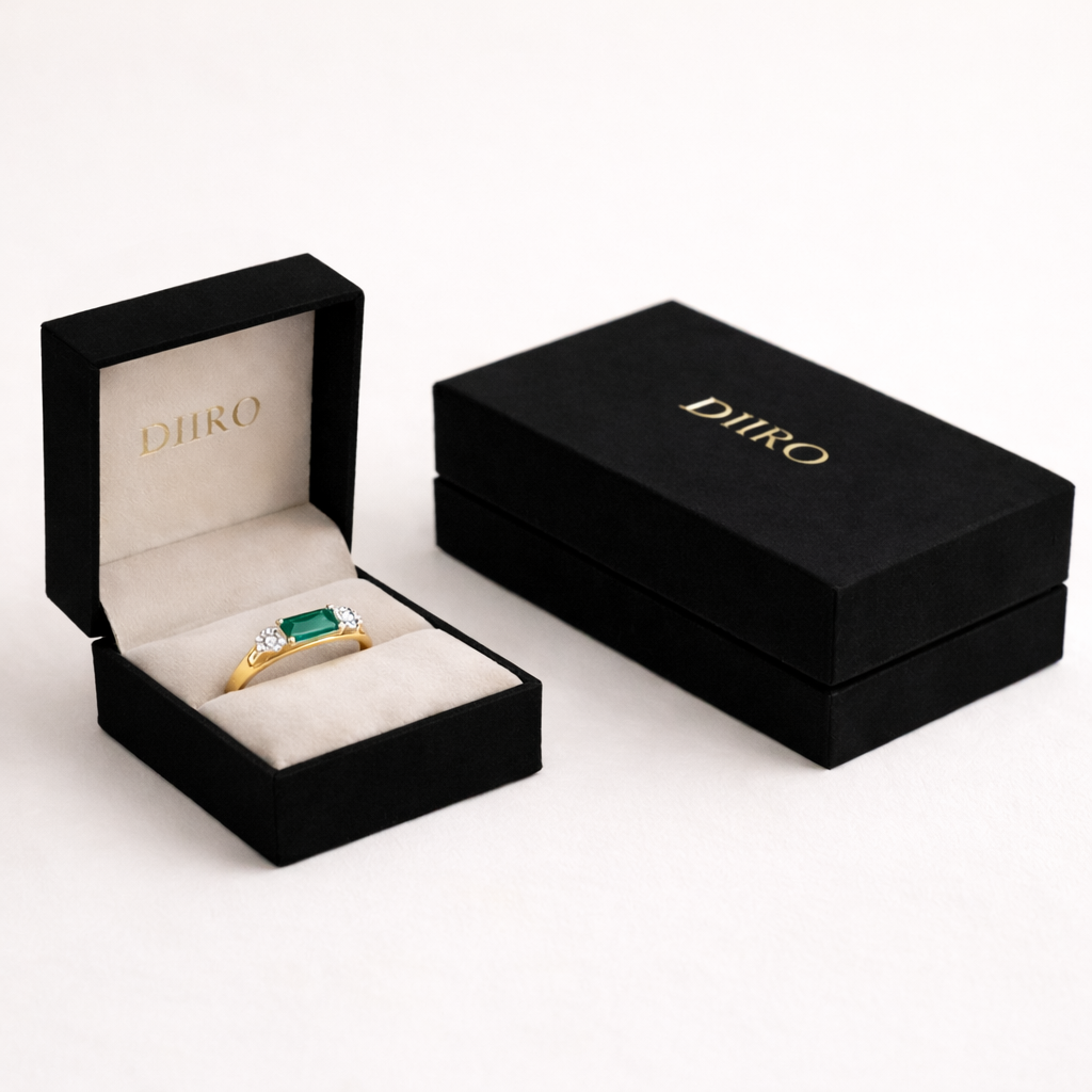 Elegant Emerald And Diamond Ring
