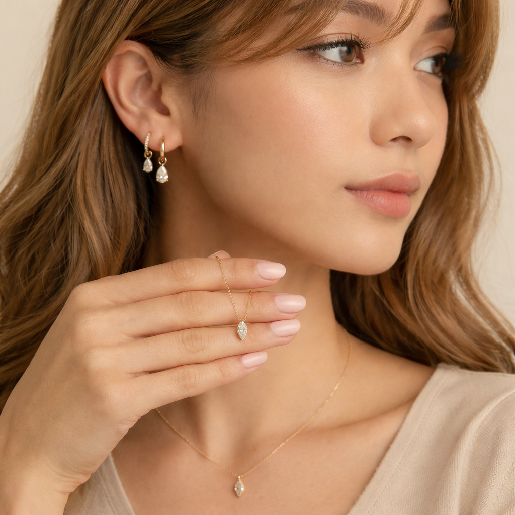 Stunning Round-Cut Diamond Cross Pendant In 14K Gold With Prong Setting.
