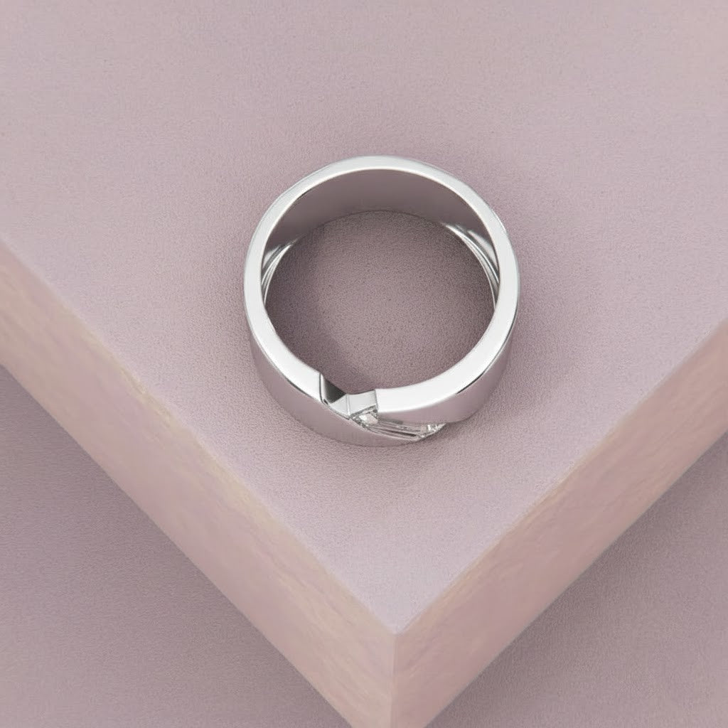 Wide Gold Wedding Band For Men With Modern Baguette Stone
